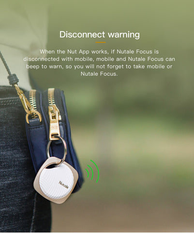 New Nutale Focus Smart tracker, item finders with enhanced 3rd Gen Technologies White/Gold - NutFind